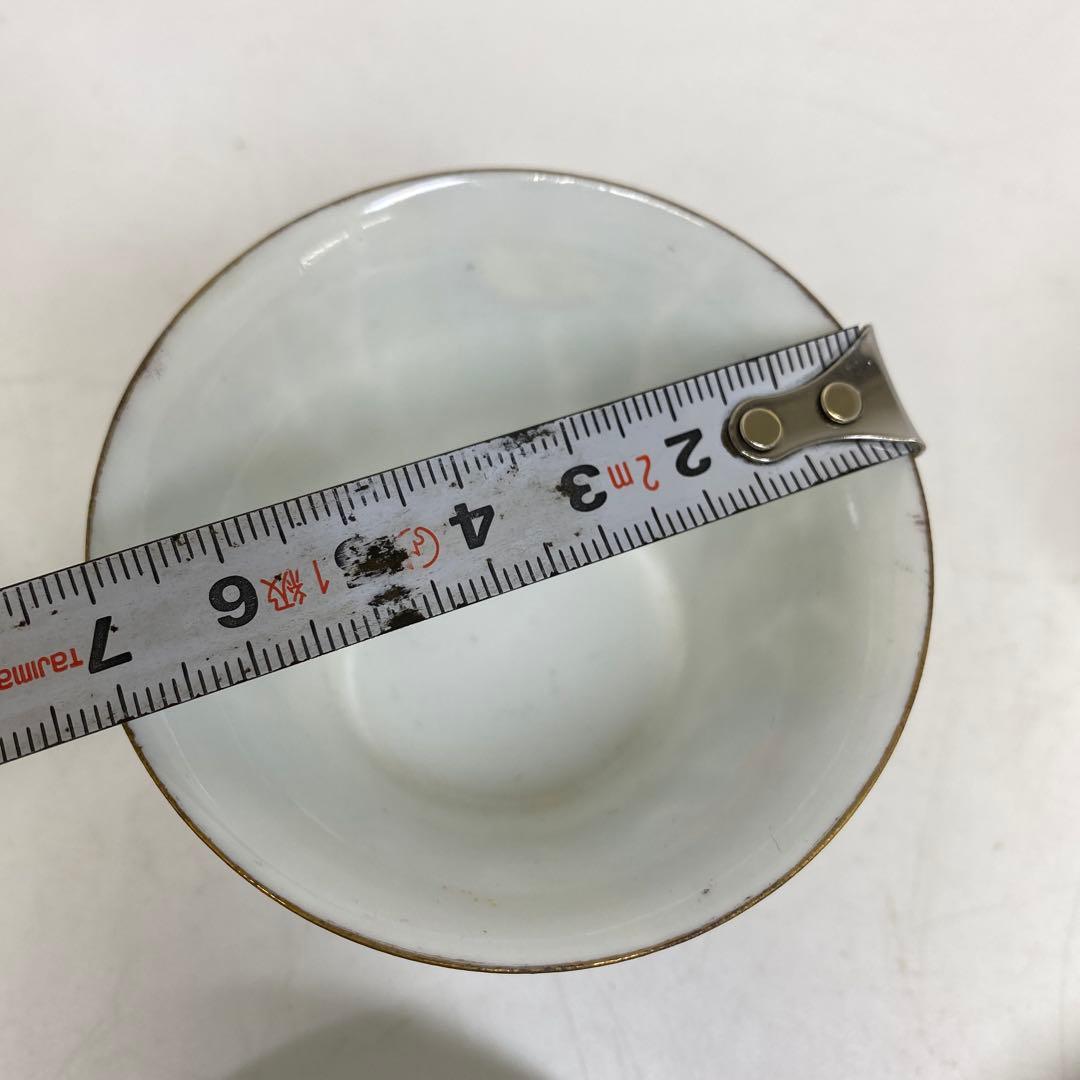 中国清時代　同治年製　粉彩花蝶図蓋茶碗　タルサ　東さ7-0407☆2F