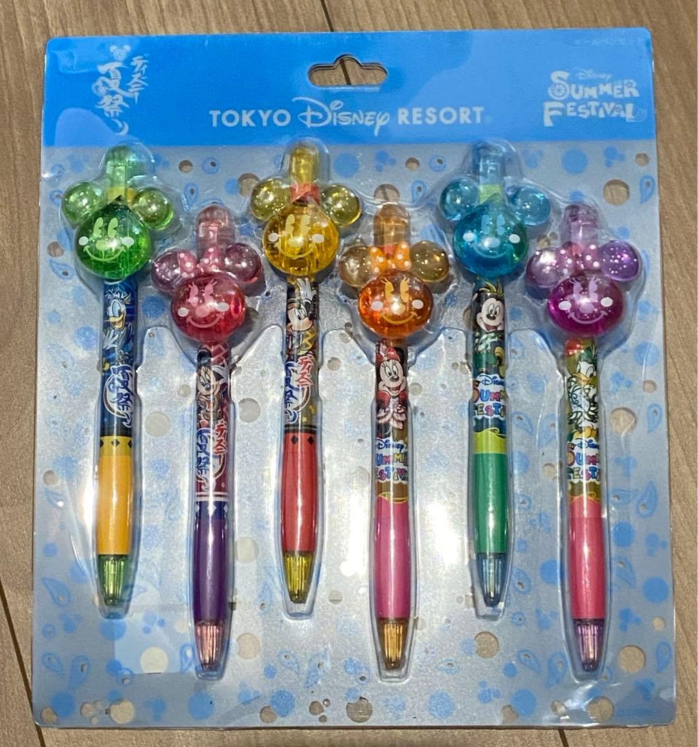 東京ディズニーリゾート ボールペンセット 6本 ミッキー型 サマーフェスティバル