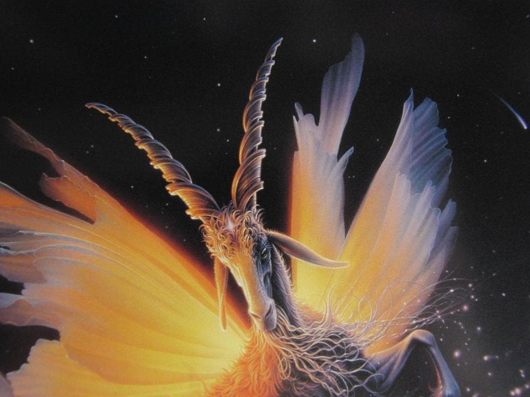 カーク・レイナート、【カプリコーン】、希少な額装用画集より、新品額装付、状態良好