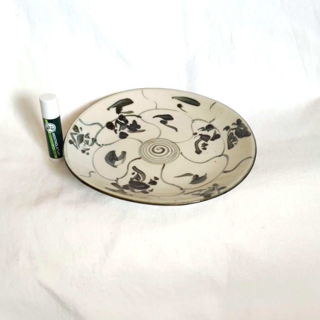 中国 清朝 華南磁器 輸出雑器 皿　渦巻 草花文