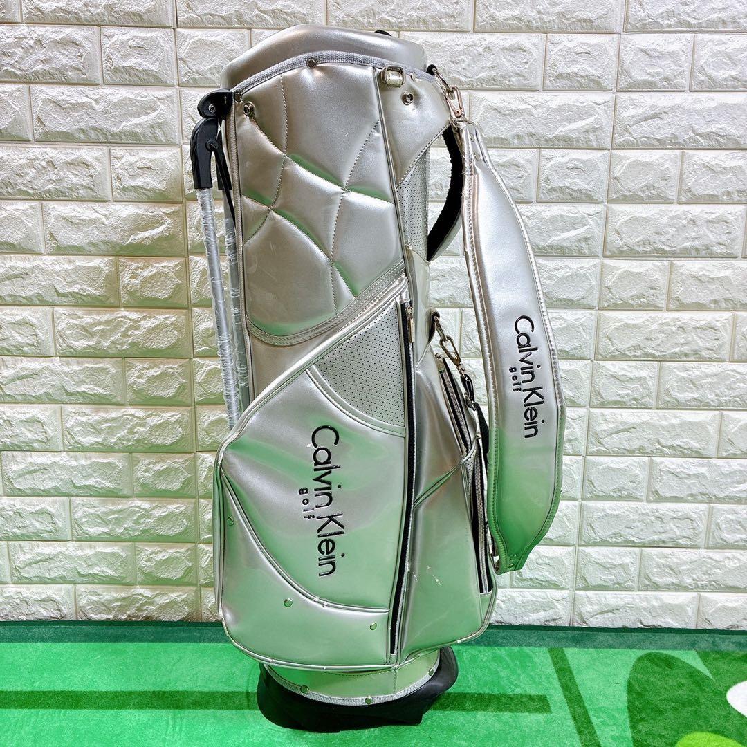   キャディーバック　シルバー スタンド式　ネームプレート