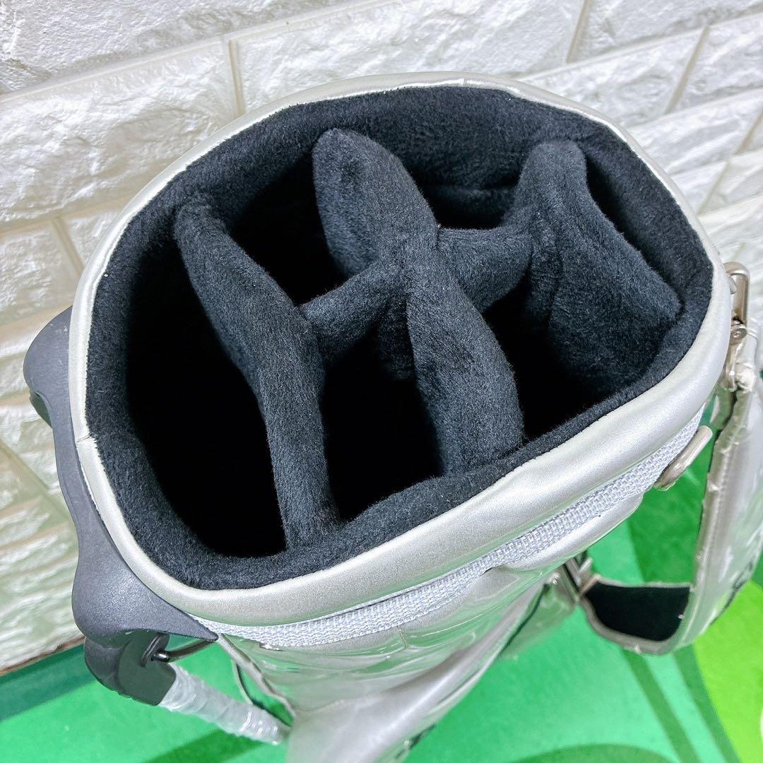   キャディーバック　シルバー スタンド式　ネームプレート