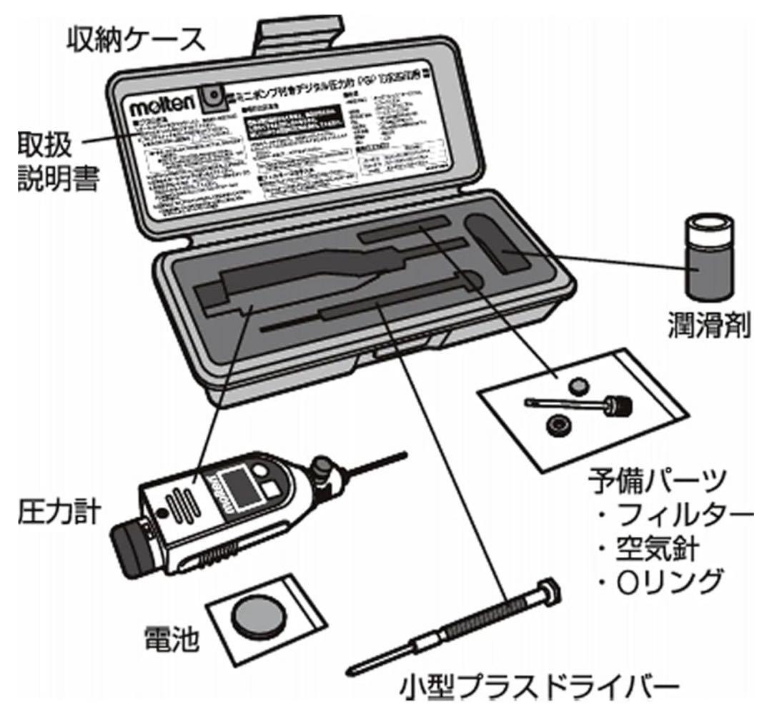 molten モルテン デジタル圧力計(ミニポンプ付き) ボール用