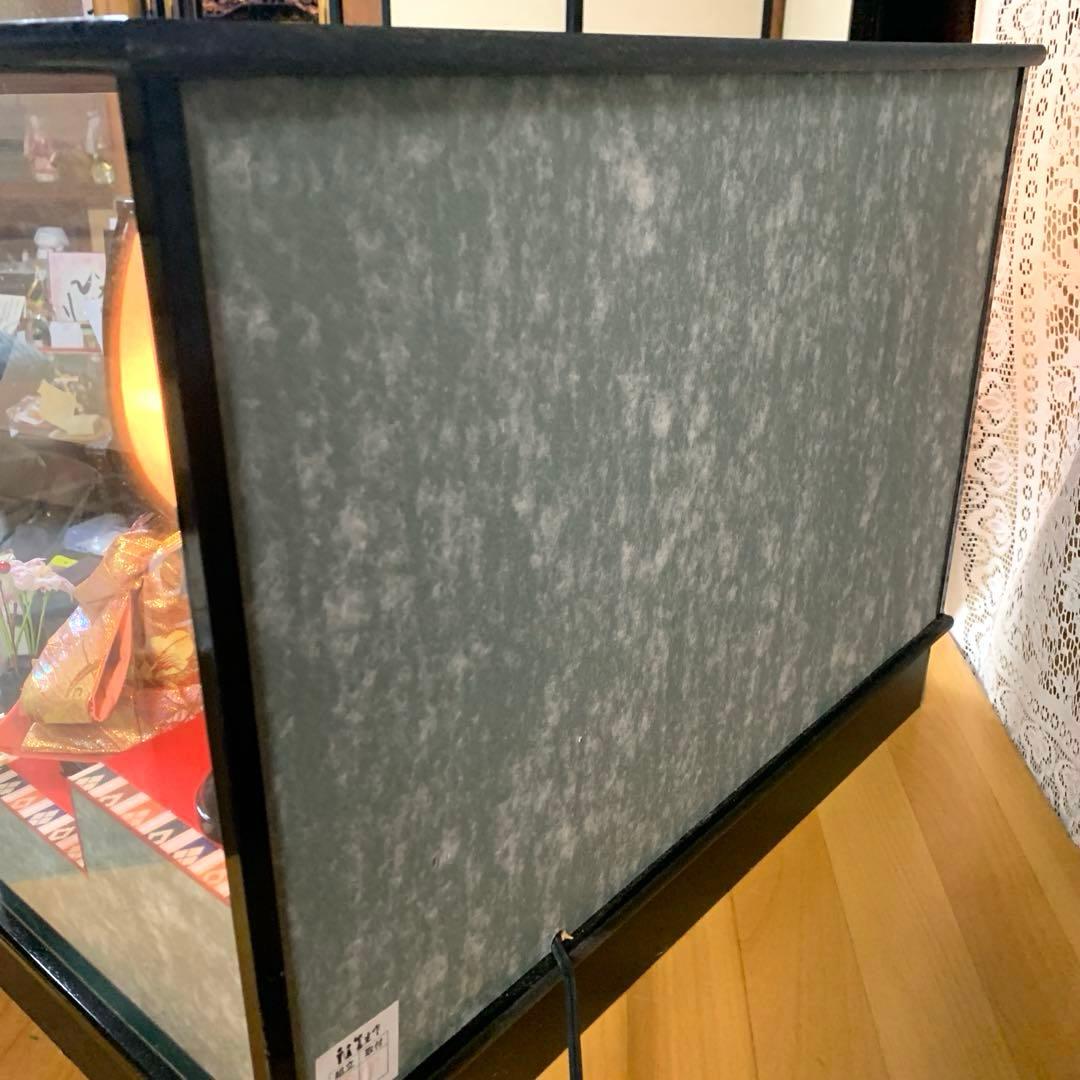 雛飾り　ガラスケース　雛人形　お内裏様　美品　オルゴール付　1368