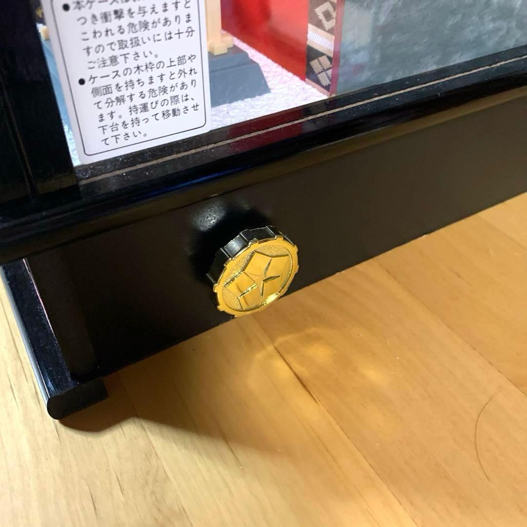 雛飾り　ガラスケース　雛人形　お内裏様　美品　オルゴール付　1368