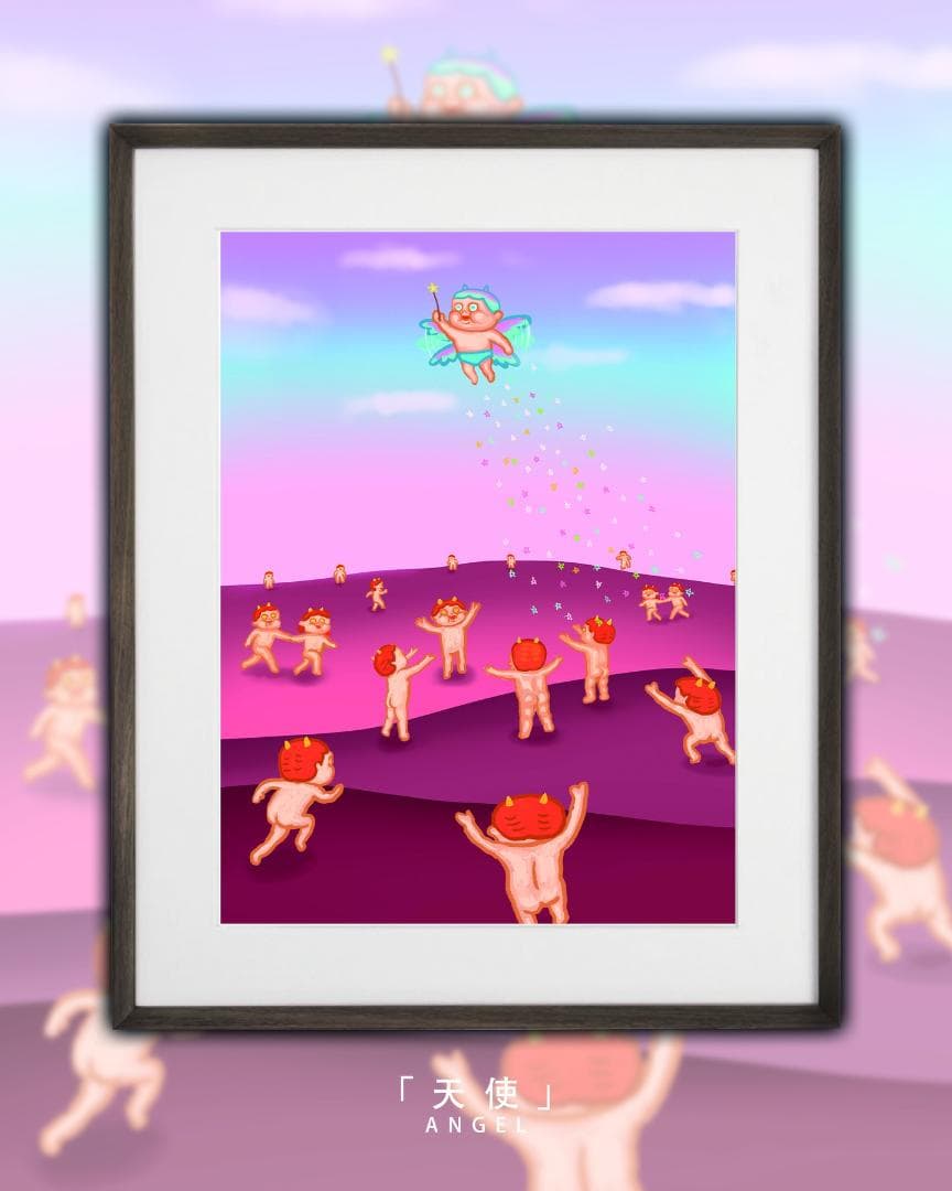 blackpearls　【天使】Josh Wang上海個展作品　アート作品ソフビ