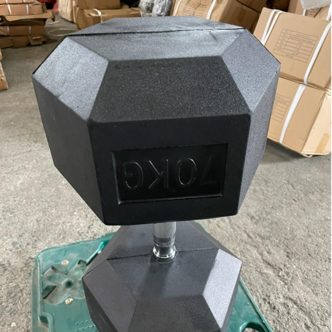 ラバー ヘックス ダンベル 70kg × 2個 セット