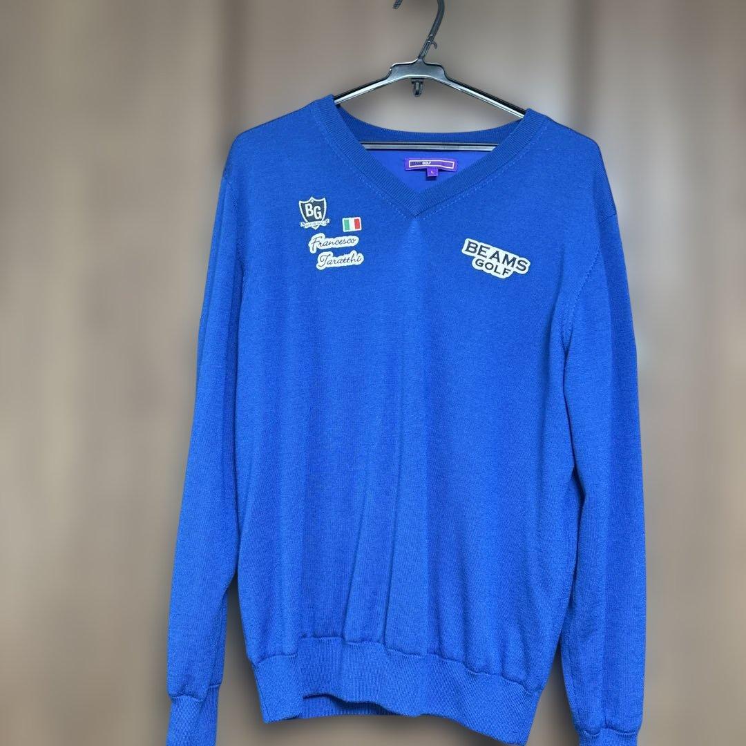 BEAMS GOLF 防風Vネックセーター