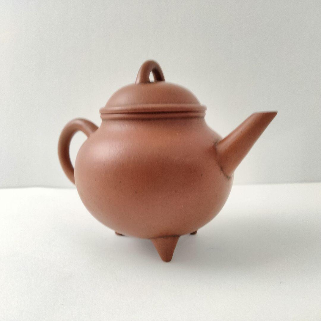 M156-4 朱泥 紫砂壷 一片幽香出 孟臣 水平 款 急須 古作　 i