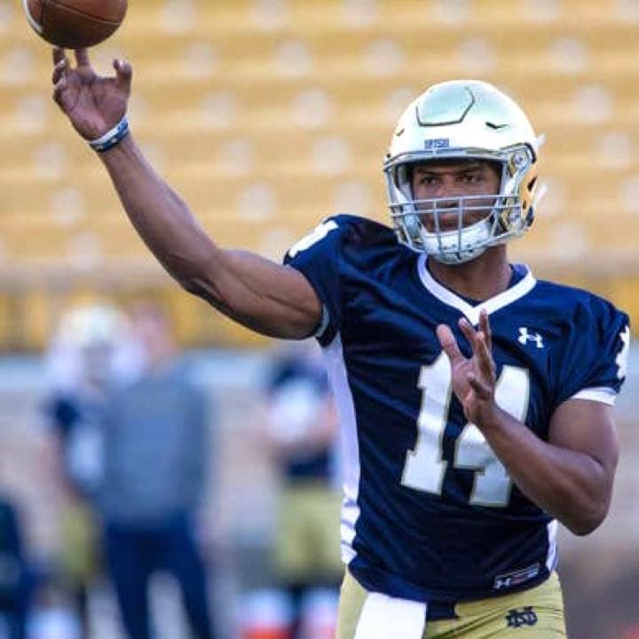 ノートルダム大学 UNDER ARMOUR アメフトジャージ　ネイビー【新品】