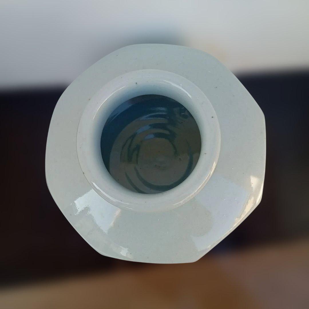 華道具　華公苑　池坊　青磁八角　陶器　生け花　小原流　草月流　自由花　変形花器