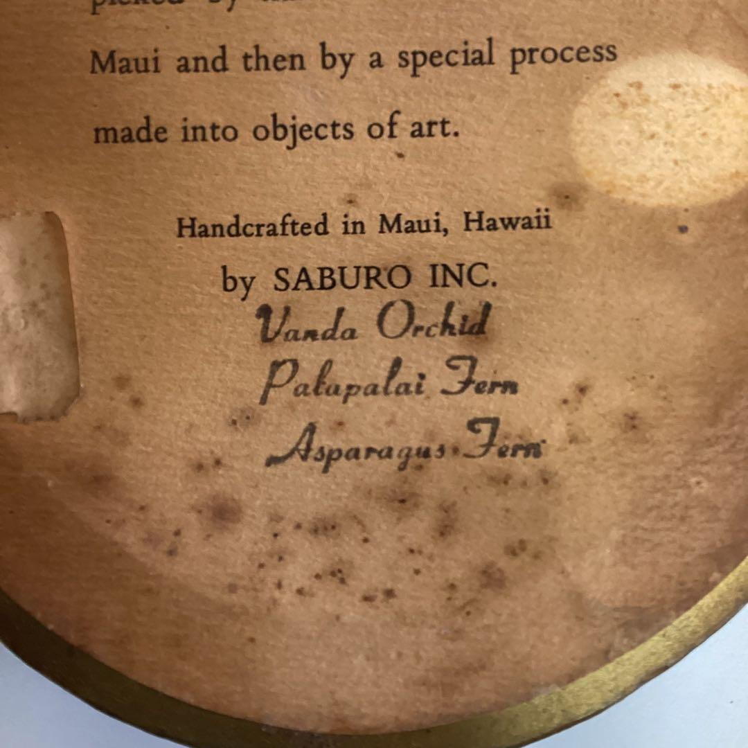 ビンテージ　ハワイ　壁飾り　リアル　ハワイアン　フラワー　リーブス　（お53）