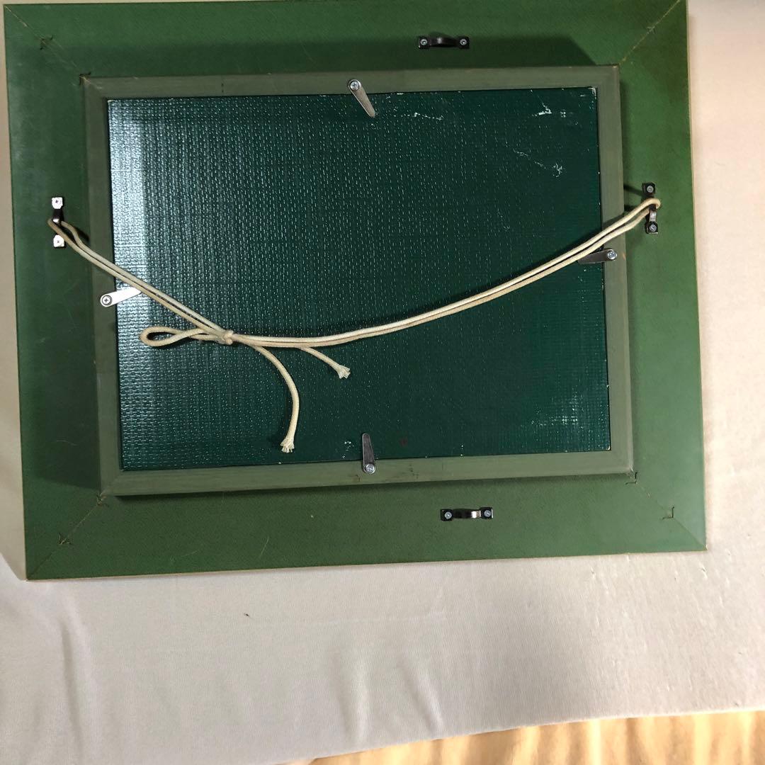 油絵真筆額入り．赤富士