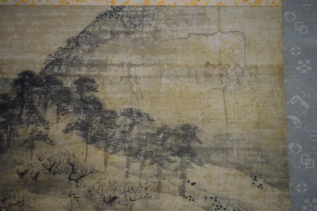 不詳/作者不詳/山水/山村図/風景/布袋屋掛軸HK-33