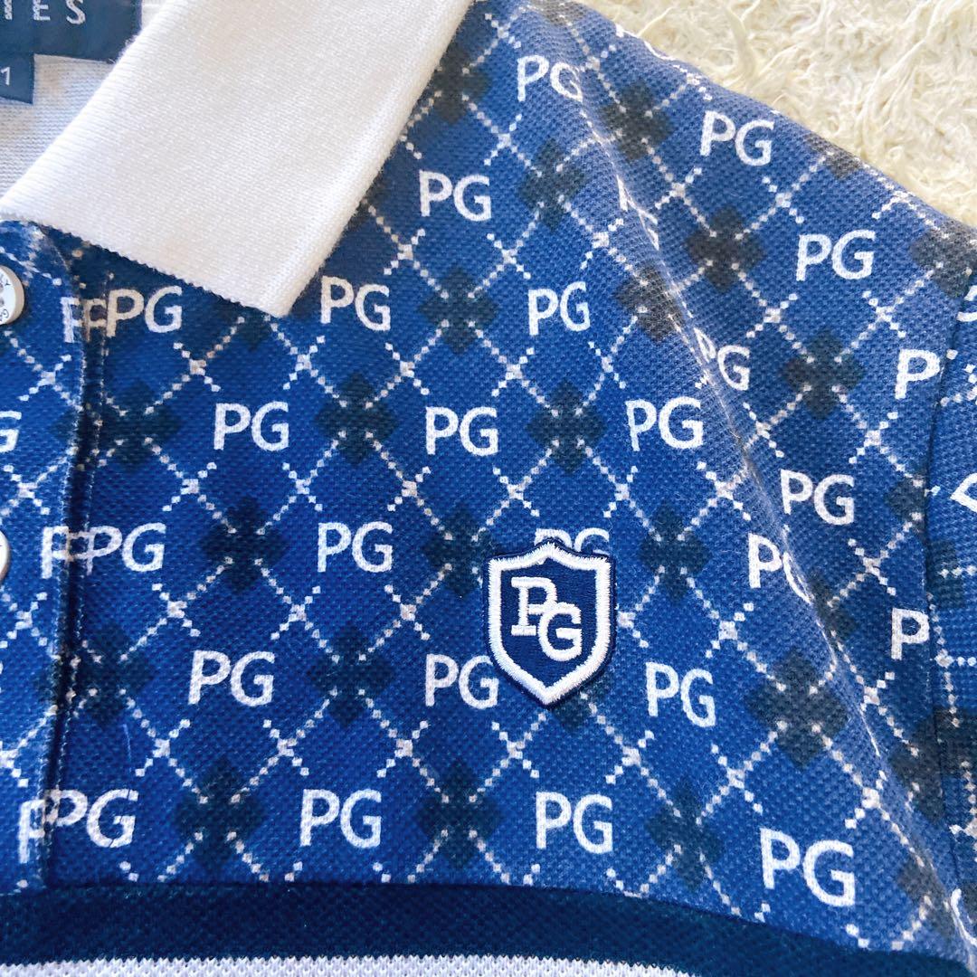 パーリーゲイツ　近年モデル　アーガイル　PGロゴ　セットアップ　ゴルフウェア　M