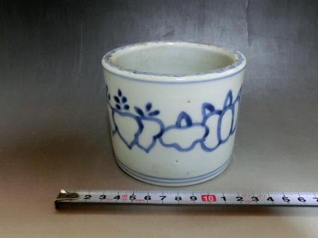 火入れ■染付蕪の図 古伊万里(江戸後期～明治期)香炉 火器 古美術時代物骨董品■