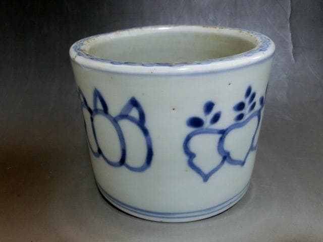 火入れ■染付蕪の図 古伊万里(江戸後期～明治期)香炉 火器 古美術時代物骨董品■