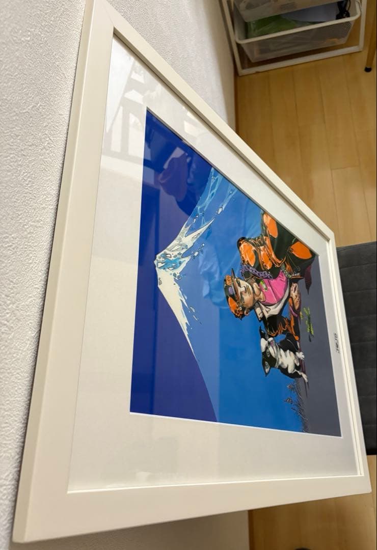 ジョジョ　複製原画　承太郎とイギー