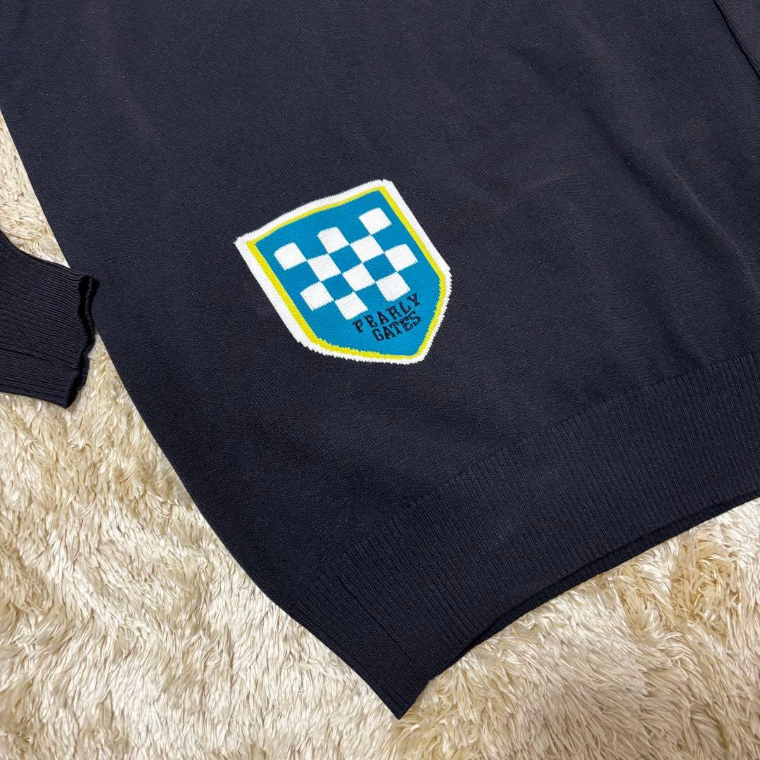 PEARLY GATES パーリーゲイツ クルーネックロゴニット ブラック 5