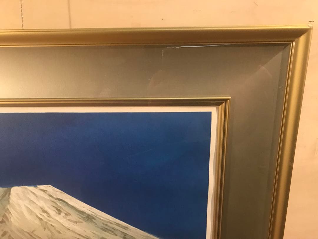 松本哲男「朝霧富士」リトグラフ　直筆サイン・落款・エディション・作品証明シール有