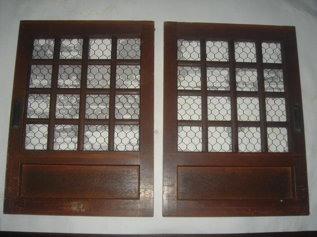 大正〜昭和初期 水屋箪笥 引き戸2枚 昭和レトロ 古家具 古民家 カフェ什器