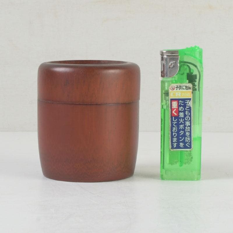 茶道具　漆塗　古竹　棗　時代箱付　V　9822