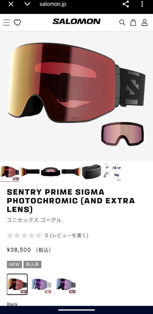 サロモン SENTRY PRIME SIGMA PHOTO ゴーグル 新品