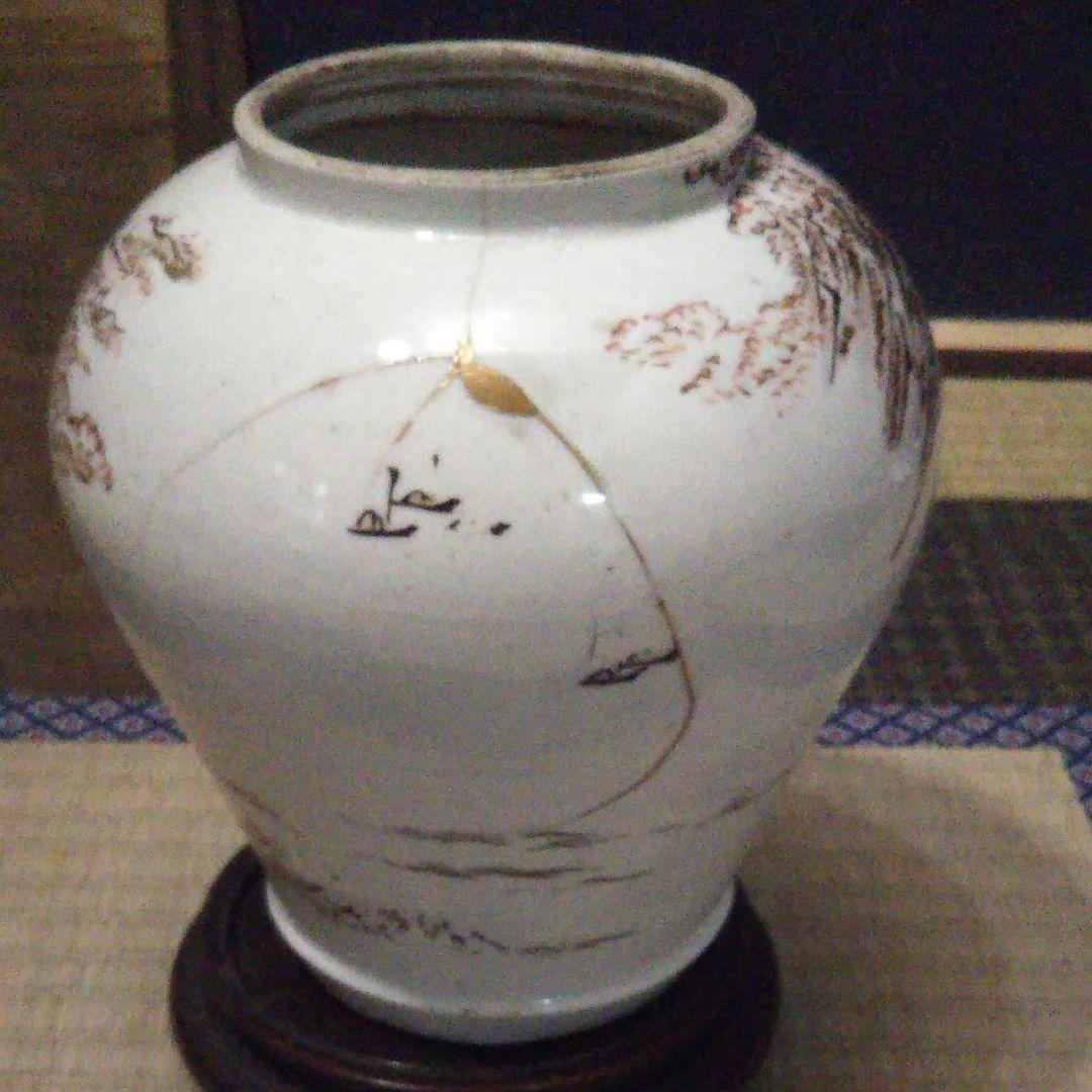 古九谷～金銀彩、沈香壺、蓋無です