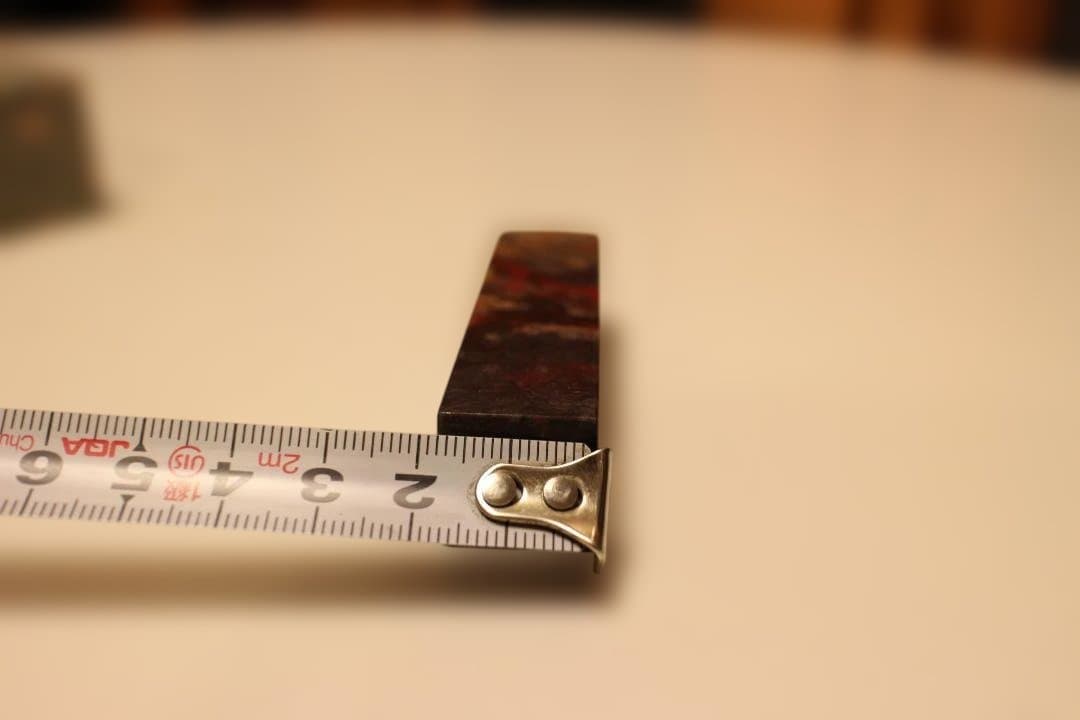 石製長方形オブジェ 鶏血石　方印材 　印章