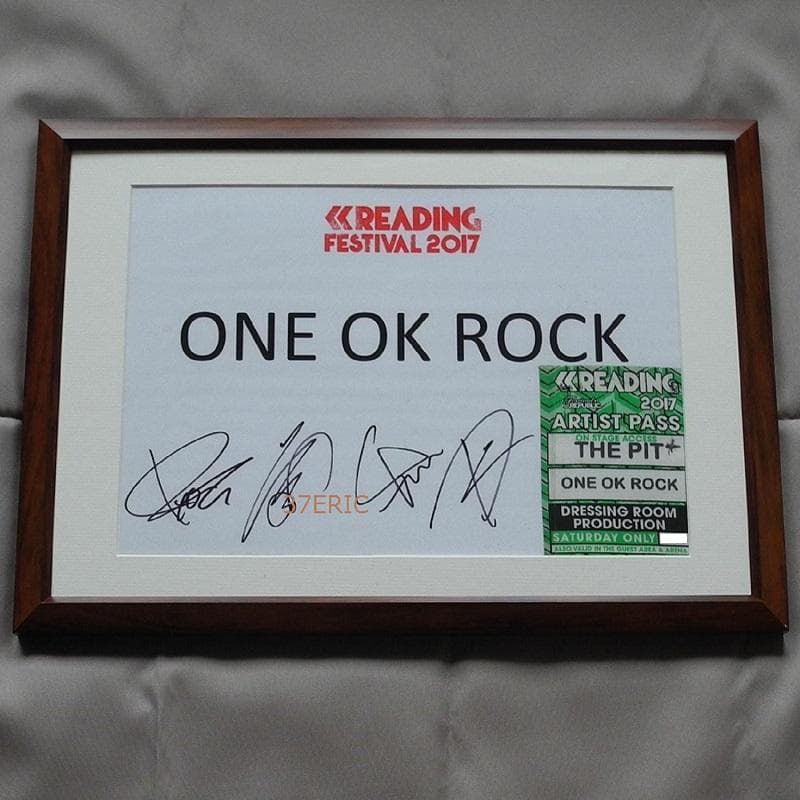 ONE OK ROCK ワンオクロック 英国公演 パス メンバー直筆サイン