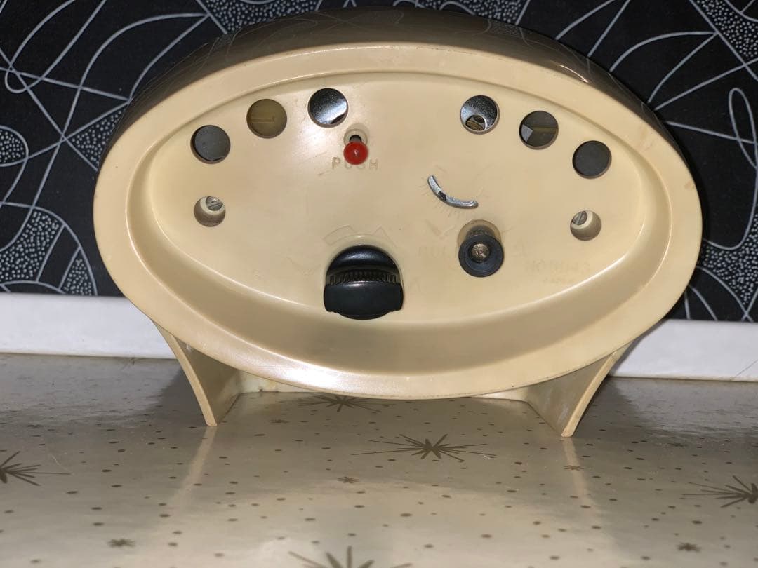 CITIZEN シチズン ゼンマイ　置時計☆昭和レトロ　スペースエイジ　70's