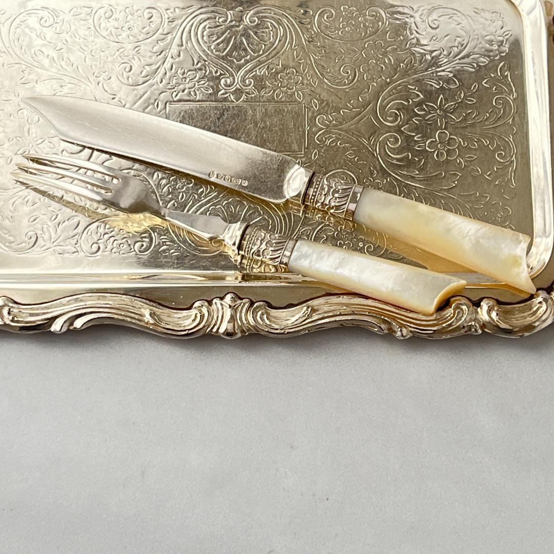 【Yates Brothers】【白蝶貝/純銀継手】ビクトリアン デザートセット