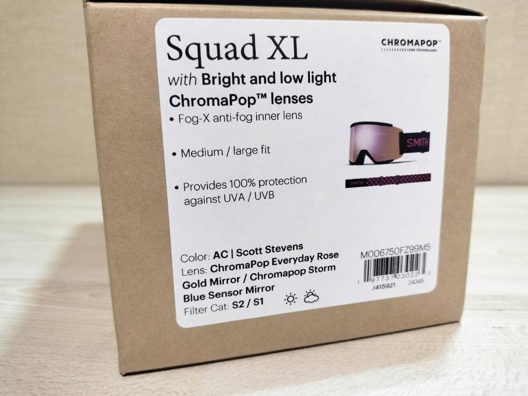 特価　スミス　SQUAD XL スノーゴーグル　レギュラーフィット　 AC