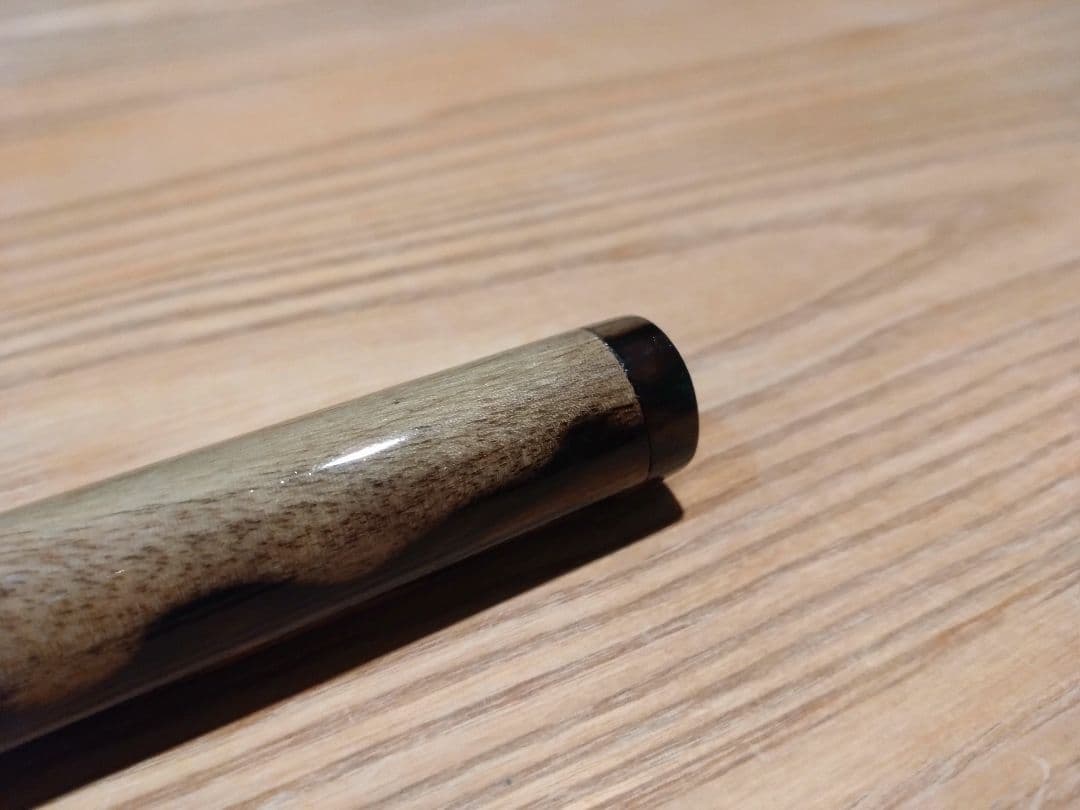 【ハンドメイド品】黒柿　笛　横笛　和楽器　7本調子　ドレミ調　一点物　未使用品①