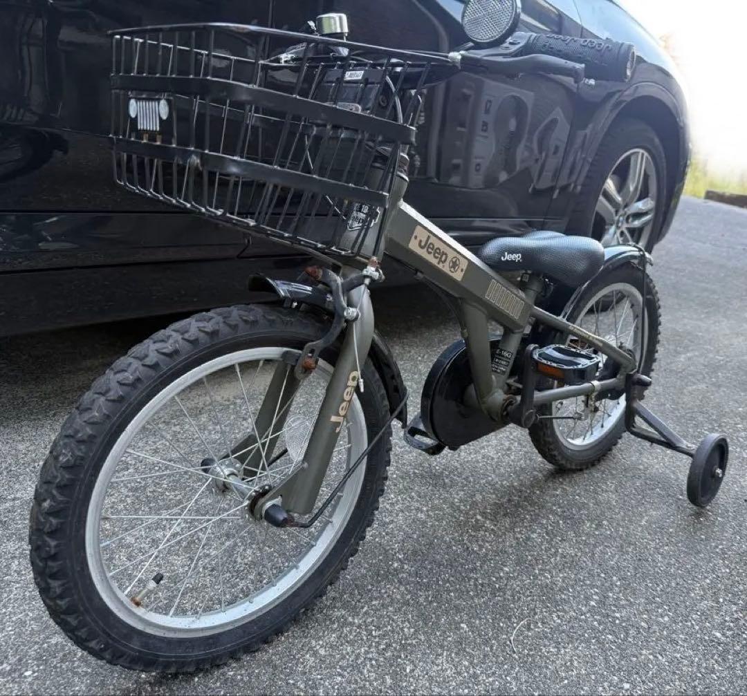 Jeep キッズバイク 16インチ JE-16G｜2022年2月購入サビあり／