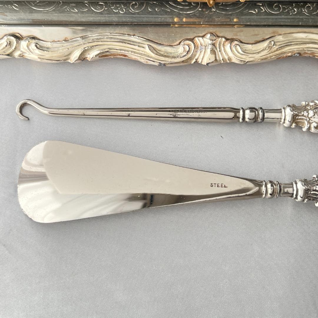 【Adie & Lovekin】【純銀ハンドル】 靴べら / ボタンフック