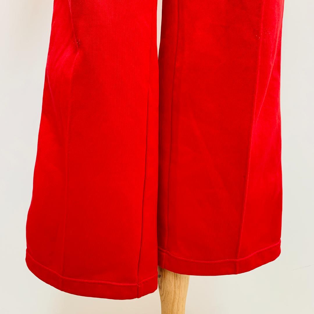 希少 保存◎ デサント製 adidas トラックスーツ 赤 日本製 70s後期