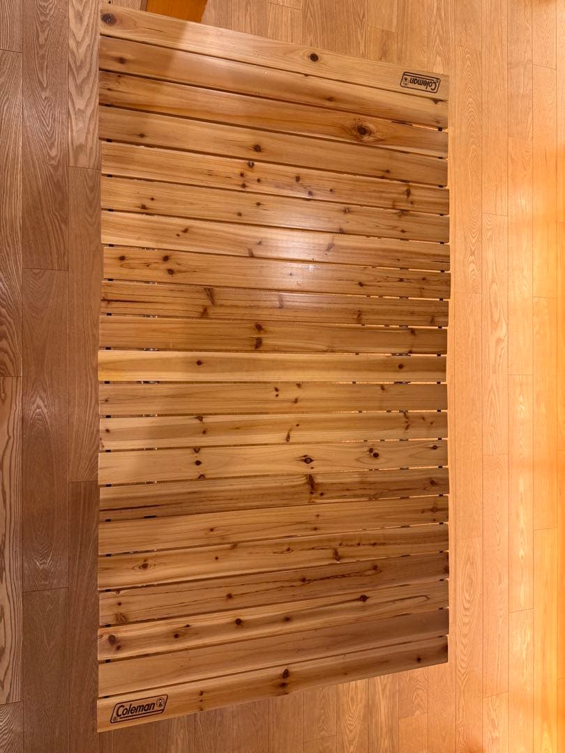 Coleman 折りたたみ木製テーブルナチュラルウッドロールテーブル120廃盤2