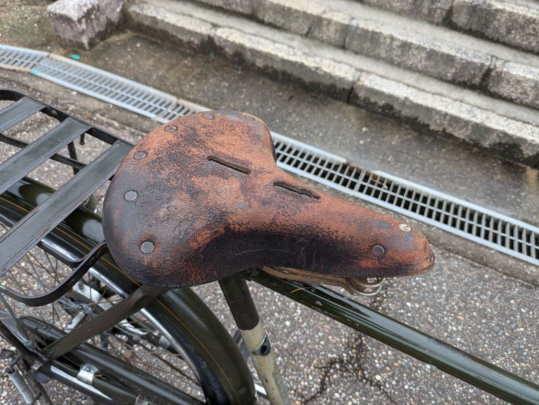 山口　シルバー号　整備済み　実用車　昭和 レトロ 自転車 　ロッドブレーキ