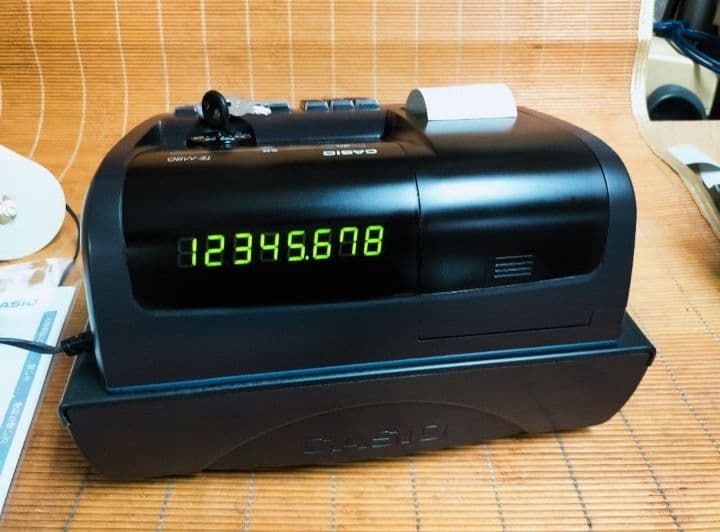 カシオレジスター　TE-M80　中古品　人気機種感熱紙　送料無料　536600