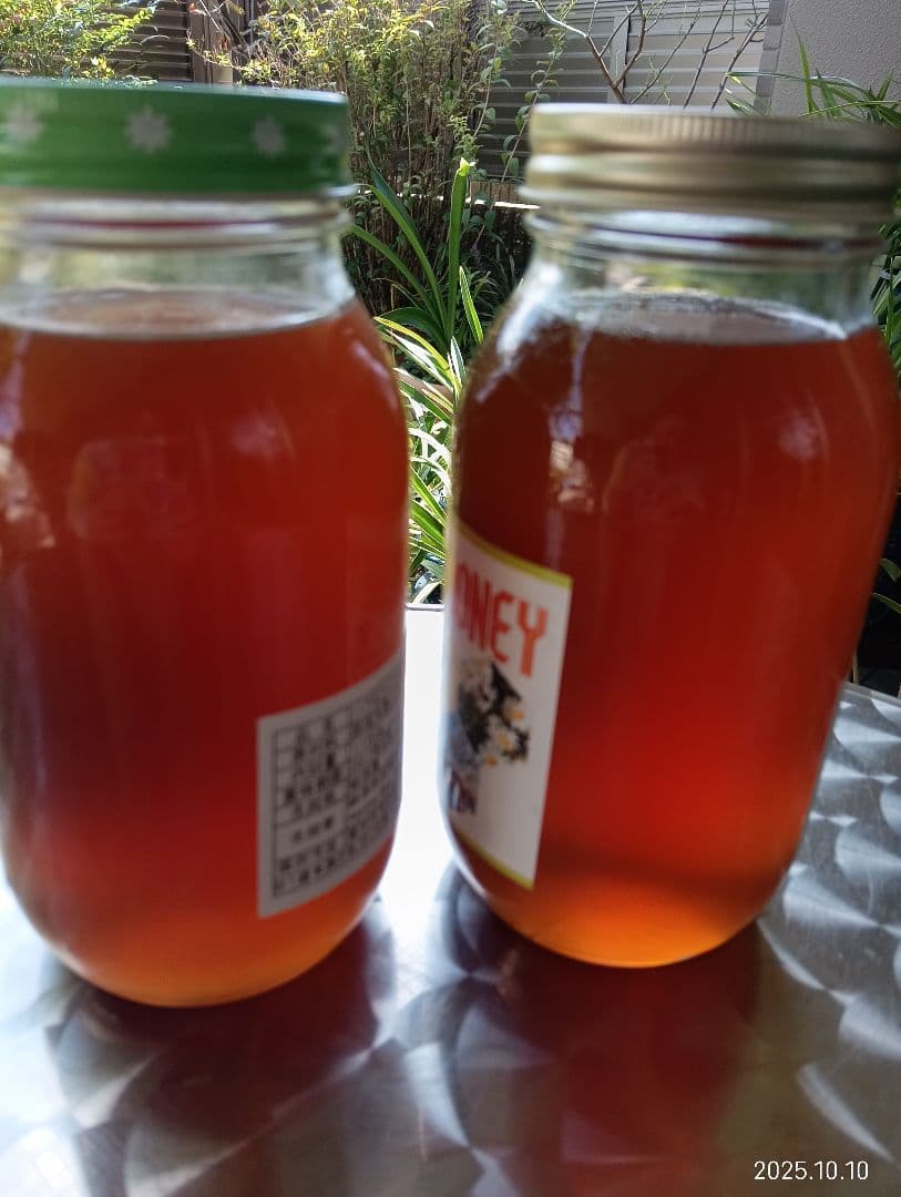 ニホンミツバチの百花蜜　天然ハチミツ　1150グラム　2本セット