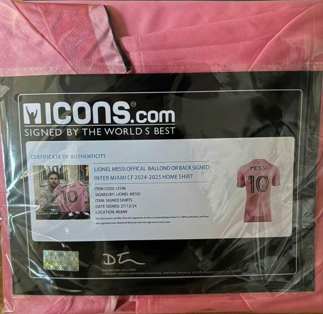 リオネル・メッシ直筆サイン入りインテル・マイアミユニフォーム