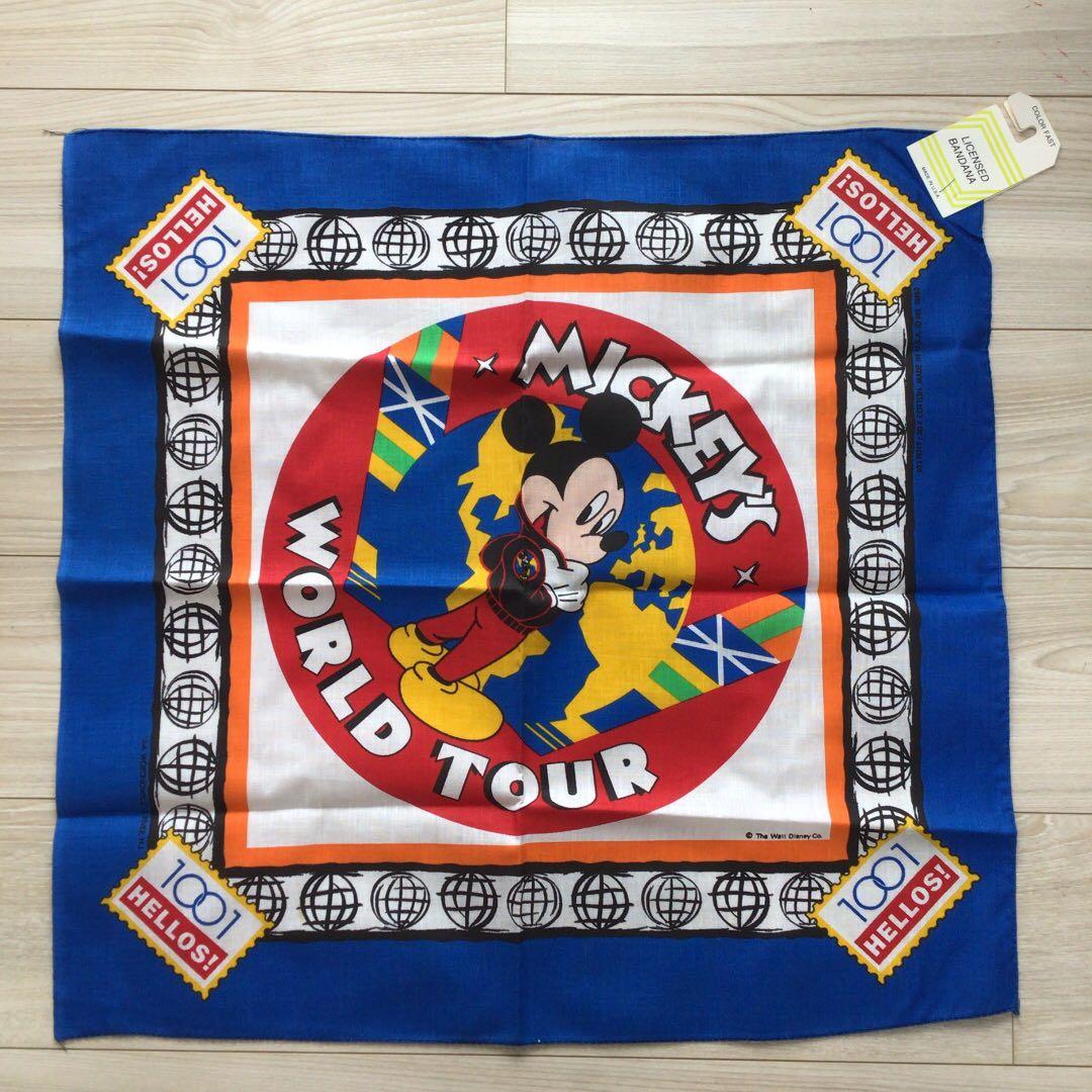 新品　アメリカ　ディズニー　バンダナ　レトロ