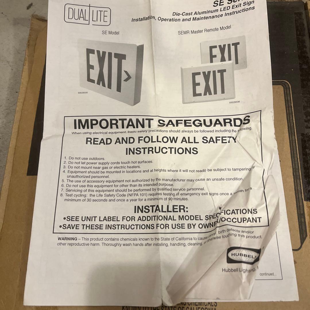 アルミニウム LED EXIT サイン