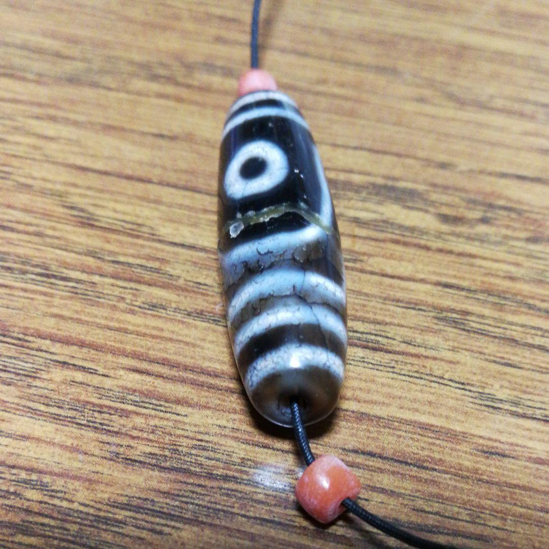 本物 ニ眼老天珠　骨董品　レア物