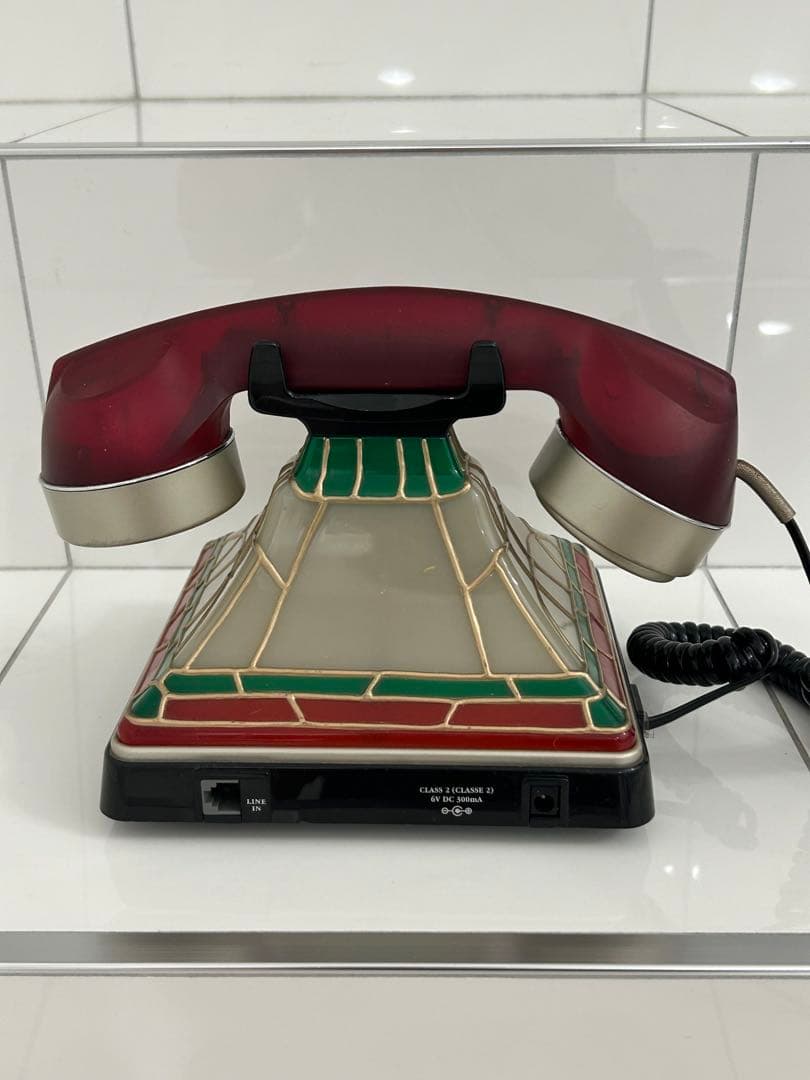 コカコーラ　電話機　ステンドグラス風　アンティーク　ビンテージ