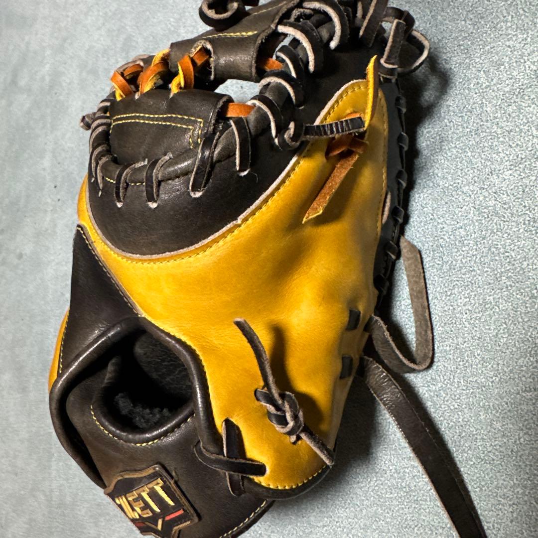 ZETT 硬式グローブ 黒/黄