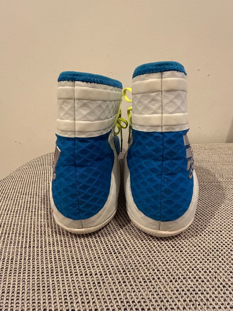 adidas ボクシングシューズ 青/黄 ハイカット