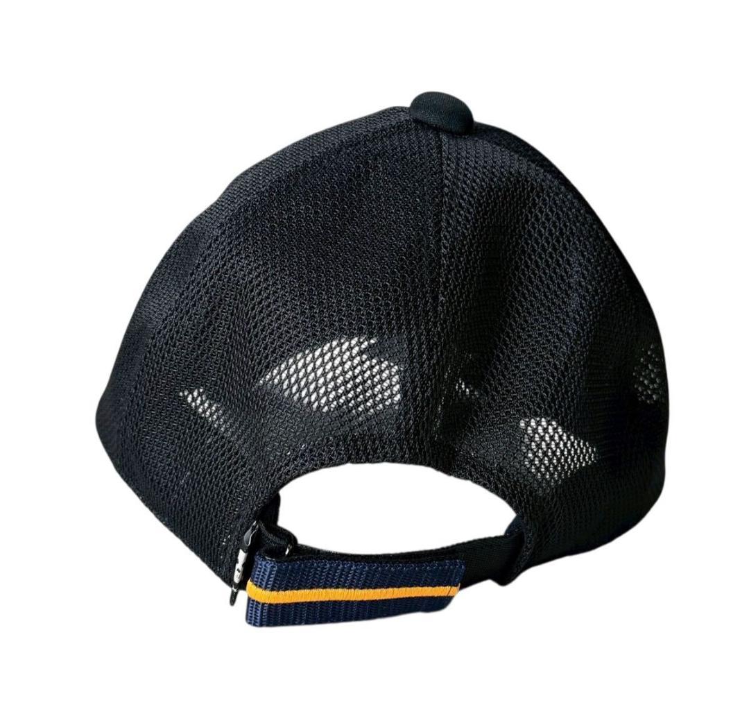 未使用品 マークアンドロナ ロゴ刺繍 メッシュキャップ ブラック/スカル