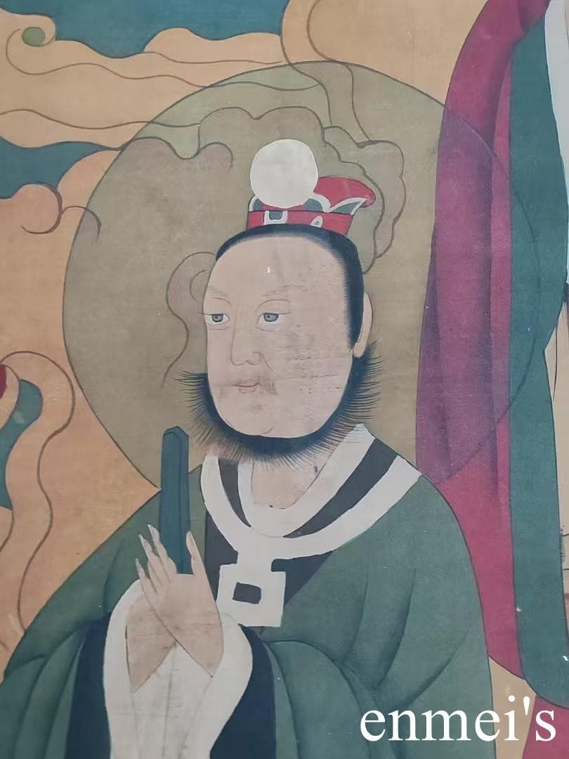 中国古美術・純手描き大六尺中堂神仙图・人物画・丁観鵬印款・書道・絹本・肉筆・珍品